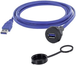 Złącze męskie USB encitech 1310-1019-01, USB Typu-A, 0.50 m, 1 szt.