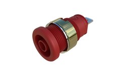 Bezpieczne gniazdo laboratoryjne SEB 2610 F4.8 Gniazdo, niklowane, płaskie złącze 4.8, czerwone SKS Hirschmann SEB 2610 F4,8 Ni rot Gniazdo do zabudowy bezpieczne 1 szt.