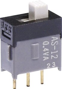 Przełącznik suwakowy NKK Switches AS12AP, 28 V DC/AC, 100 mA