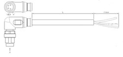 Kabel czujnika / urządzenia wykonawczego, kabel połączeniowy, wtyczka kątowa, M8, otwarty koniec Kabel czujników/elementów wykonawczych TE Connectivity 2273082-1 1 szt.