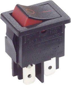 Przełącznik Arcolectric (Bulgin Ltd.) H8550XBAAA, 250 V/AC, 10 A, 2 x wył/wł, zatrzask, 1 szt.