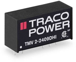 Przetwornica DC/DC, do PCB TracoPower TMV 2-1209DHI TMV 2-1209DHI, SIL-7, 1 W, 9 V/DC, -9 V/DC, 112 mA, 1 szt.