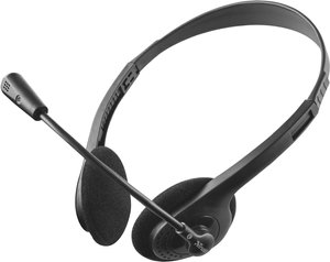 Zestaw słuchawkowy On Ear Trust Primo Chat 21665 Stereo czarny