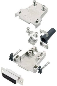 Zestaw listew żeńskich D-Sub Amphenol L17DTZF09-RG+L77SDE09S, rzędy: 2, styki: 9, 180 °, 1 szt.
