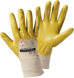 Rękawice robocze L+D worky Flex Nitril 1496-10, Rozmiar rękawic: 10, XL, biały, żółty
