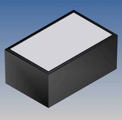 TEKO ABS enclosure z a plastic cover i a 0,5 panelem aluminiowym, wewnętrzne wytyczne PCB, cloing by four SCRS 110 x 70 x 49 mm Black RAL 9004 Obudowa uniwersalna TEKO 152/P.9, (D x S x W) 110 x 70 x 48.9 mm, aluminium, ABS, 1 szt.
