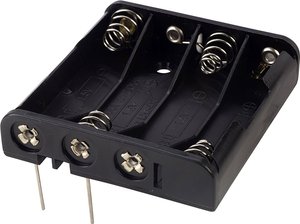 Komora baterii TRU COMPONENTS BH441P 4 x AAA, Pin stykowy