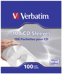 Pokrowiec na płyty CD Verbatim CD PAPER SLEEVES 100 PACK 49976, 100 szt.