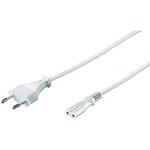 Kabel zasilający, 5m, biały, prosty (Goobay 93988)