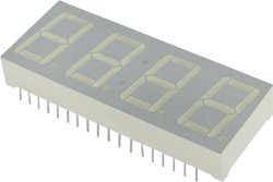 Wyświetlacz LED 4-cyfrowy Kingbright CA-56-11 SRWA, RM 2,54 mm, 5600 mcd, czerwony