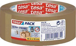 tesapack® Bardzo mocna taśma pakowa premium (w kolorze brązowym i przezroczystym) do bezpiecznego pakowania Taśma pakowa tesa tesapack® 57175-00000-02 ULTRA STRONG (D x S) 66 m x 38 mm 66 m 1 szt.