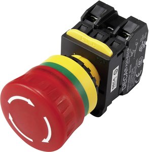 Wyłącznik awaryjny DECA A20L-V4E11Q7R 1233819, 240 V/AC, 1 NO, 1 NC, 1 szt.