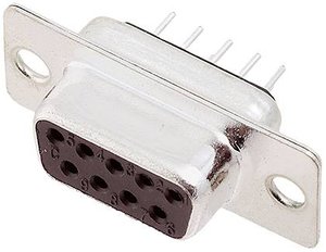 Listwa żeńska D-Sub encitech DD09-FTBS 2103-0100-11, rzędy: 2, styki: 9, 180 °, 1 szt.