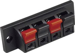 Terminal głośnikowy zaciskowy BKL Electronic 205026, 70x24 mm, 4-pin