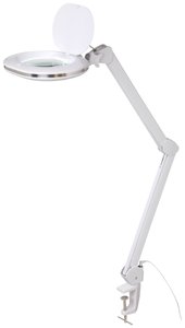 Lupa z lampą TOOLCRAFT 800 lm LED z 1,75-krotnym powiększeniem 3D z zaciskiem Lupa z oświetleniem LED TOOLCRAFT  1.75 x 143 mm