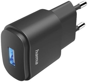 Hama  Ładowarka USB 6 W dom, gniazdo Maksymalne natężenie wyjściowe 1200 mA Ilość wyjść: 1 x USB-A
