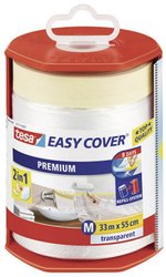 tesa Easy Cover® Premium - folia maskująca ze zintegrowaną taśmą malarską, łatwa w użyciu, oszczędza czas, do zakrywania i maskowania dużych powierzchni Folia ochronna tesa tesa Easy Cover® 59177-00003-03 PREMIUM (D x S) 33 m x 55 cm 33 m 1 szt.