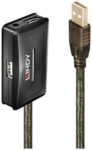Kabel USB LINDY, USB 2.0, Złącze męskie USB-A, Złącze żeńskie USB-A, Złącze żeńskie USB-A, Złącze żeńskie USB-A, Złącze żeńskie USB-A, 10.00 m
