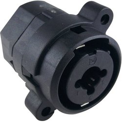 Złącze żeńskie XLR, montaż pionowy Pin: 3 czarne Cliff FC2440 1 szt.