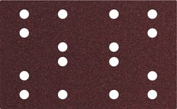 Samoprzylepne arkusze ścierne 80 x 133 mm, P 240, 16 otworów, z rzepem (SRA) Arkusz szlifierski Metabo 635196000   10 szt.