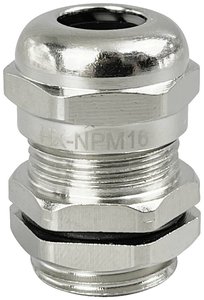 TRU COMPONENTS  Dławnica kablowa  M16  mosiądz (niklowany) Dławnica kablowa TRU COMPONENTS TC-10302824, 1 szt.