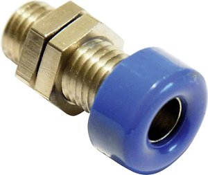 Gniazdo bananowe Schnepp BU 4000, izolowane, O 4 mm, 18.5 mm, 16 A, niebieskie