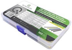 Asortyment rurek termokurczliwych DIN VDE 0293-308 kod kolorystyczny 100 sztuk (3:1 i 2:1) Zestaw rurek termokurczliwych Quadrios 1812CA007, 3:1, 2:1, 100 Teile