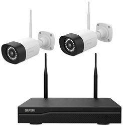 Inkovideo  INKO-22M WLAN IP-Zestaw monitorujący 4-kanałowy z 2 kamerami 1920 x 1080 px