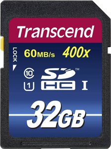 Karta pamięci SDHC Transcend TS32GSDU1, 32 GB, Class 10, UHS-I, 90 MB/s / 25 MB/s