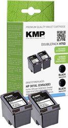 Wkłady atramentowe KMP podwójne opakowanie H75D 2 x czarne 1719 4021 atrament KMP H75D 1719,4021, 1 szt.