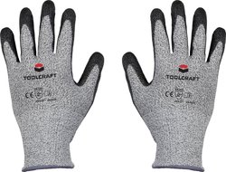 TOOLCRAFT  TO-5621601 Włókno HPPE, Polyester, Włókno sztuczne, Poliuretan Rękawice chroniące przed przecięciem Rozmiar rękawic: 7 EN 388   CAT II 1 par(a)