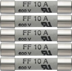 Zestaw 5 zapasowych bezpieczników do multimetru 10A / 600V testo 0590 0005