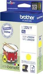 Brother atrament LC-22U Y tusz oryginalny  Żółty LC22UY