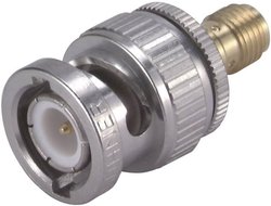 Adapter BNC Huber & Suhner 22540610, złącze męskie BNC - złącze żeńskie SMA, 1 szt.