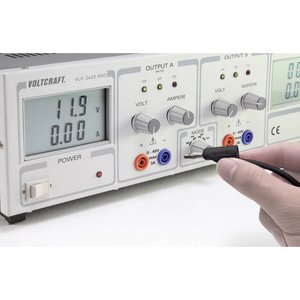VOLTCRAFT MSB-100-1-SW Przewód pomiarowy złącze męskie 4 mm złącze męskie 4 mm 1.00 m czarny 1 szt.