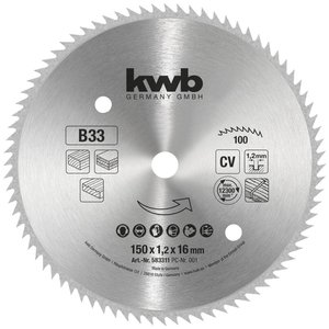 Piły tarczowe do drewna profilowego do ręcznych pilarek tarczowych Ř 150 x 16 mm Tarcza tnąca kwb  150 x 16 mm 1 szt.