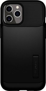 Pokrowiec na ramię, z osłoną typu SSpot Slim do iPhone'a 6.7'', pokrowiec na Kickstand Obudowa - czarna Spigen Slim Armor Case Apple iPhone 12 Pro Max czarny