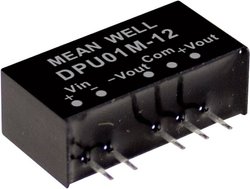 Moduły przetwornicy DC/DC MeanWell serii DPU01 SIP / SIL6 Case Dual Output: Moc 1:1: 1W. Nieuregulowana Moduł przetwornicy DC/DC Mean Well DPU01L-05 DPU01L-05, 1 W, 100 mA, 1 szt.