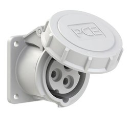 Gniazdo natynkowe CEE proste (60x60mm) 16A 3p 1h IP67 Puszka montażowa CEE PC Electric 3132-1f6 16 A