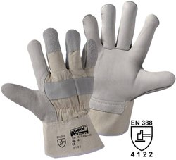 L+D Upixx Asphalt 1578 Bydlęca skóra licowa Rękawice robocze Rozmiar rękawic: Rozmiar uniwersalny EN 388:2016   CAT II 1 par(a)