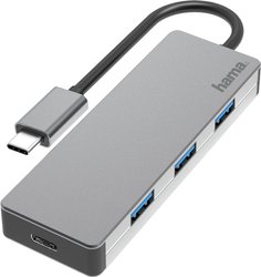 Hub Multiport USB-C® USB 3.2 Gen 2 (USB 3.0) Hama 00200105 4 porty  antracytowy