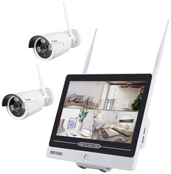 Inkovideo  INKO-AL3003-2 WLAN IP-Zestaw monitorujący 4-kanałowy z 2 kamerami 1920 x 1080 px