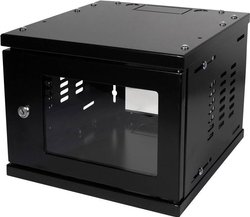 Obudowa ścienna 10 ''SOHO 4U 312x300mm, zmontowana, czarna Szafa rack wisząca 10'' LogiLink W06Z33B W06Z33B, 1 szt.