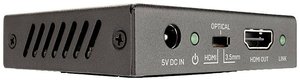 Konwerter HDMI, Toslink, Jack LINDY 38203, [3x złącze żeńskie HDMI, złącze żeńskie optyczne/TOSLINK (ODT), jack 3,5mm (stereo) - 1x złącze żeńskie HDMI]