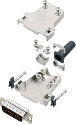 Zestaw listew męskich D-Sub encitech DTZF15-DMP-K 6355-0045-02, rzędy: 2, styki: 15, 180 °, 1 zest.