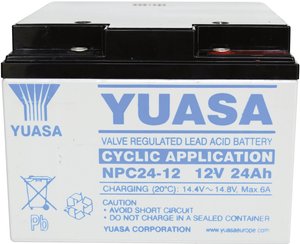 Akumulator ołowiowy Yuasa NPC24-12 NPC24-12, AGM, 12 V, 24 Ah