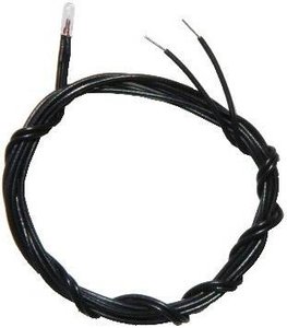 BELI-BECO W3/8 Miniaturowa żarówka  3 V 0.05 W Kabel połączeniowy przejrzysty 1 szt.