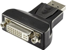 Przejściówka, adapter DisplayPort, DVI Renkforce RF-4212237, [1x złącze męskie DisplayPort - 1x złącze żeńskie DVI 29-pin]