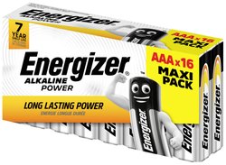 Energizer Power Alkaline Micro Baterie, zestaw 16 Bateria AAA/R03 Energizer Power  1.5 V 16 szt.