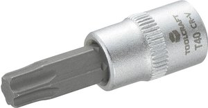 Końcówka klucza nasadowego 6,3 mm (1/4'') z końcówką T30 do uchwytu T Nasadka trzpieniowa  TOOLCRAFT T40 816276 profil T 1 szt.